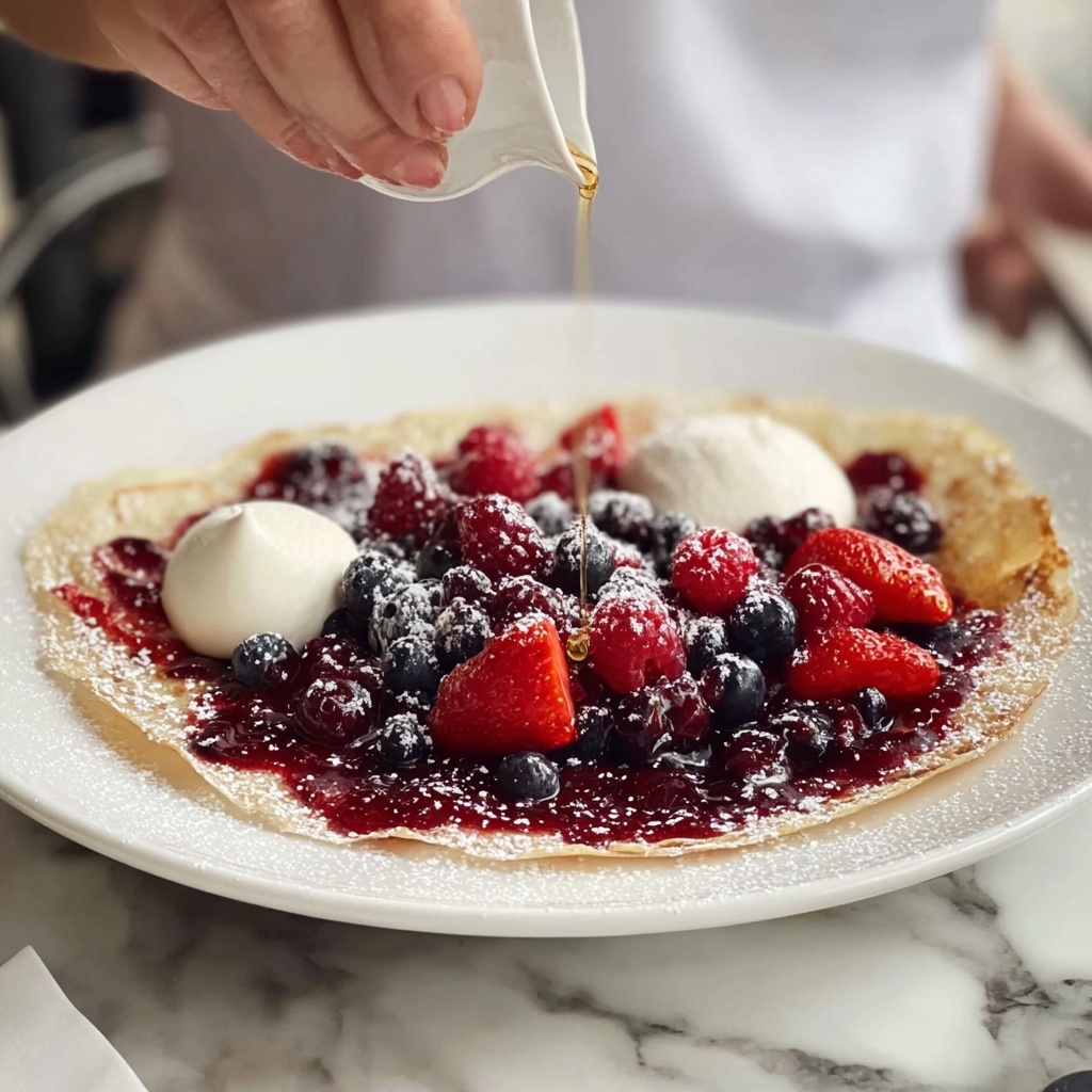 Berry-Topped Tapioca Crepes Recipe - Recipe Image