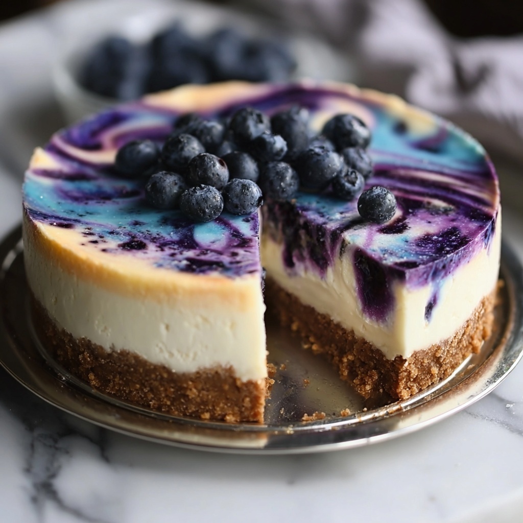 White Chocolate Blueberry Cheesecake Recipe - Recipe Image