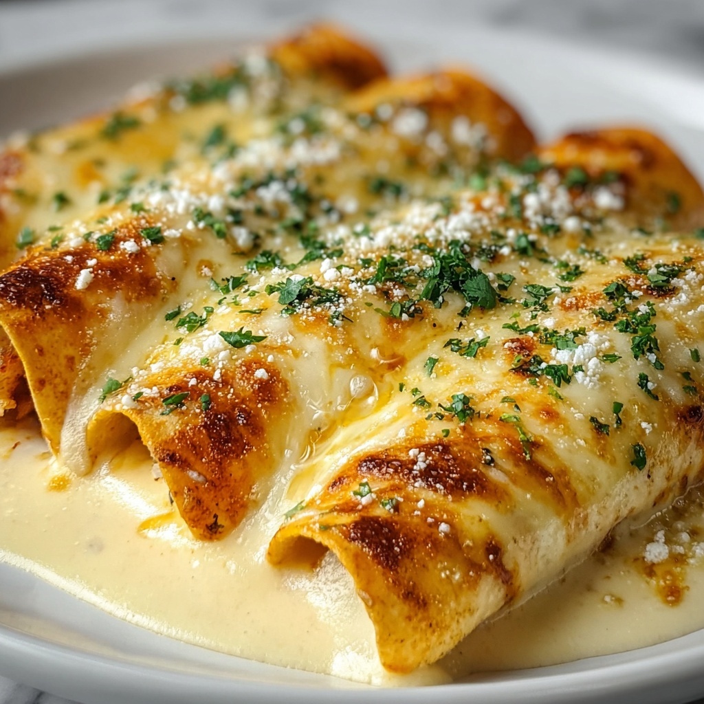 Chicken Enchiladas with Sour Cream White Sauce Recipe - Recipe Image