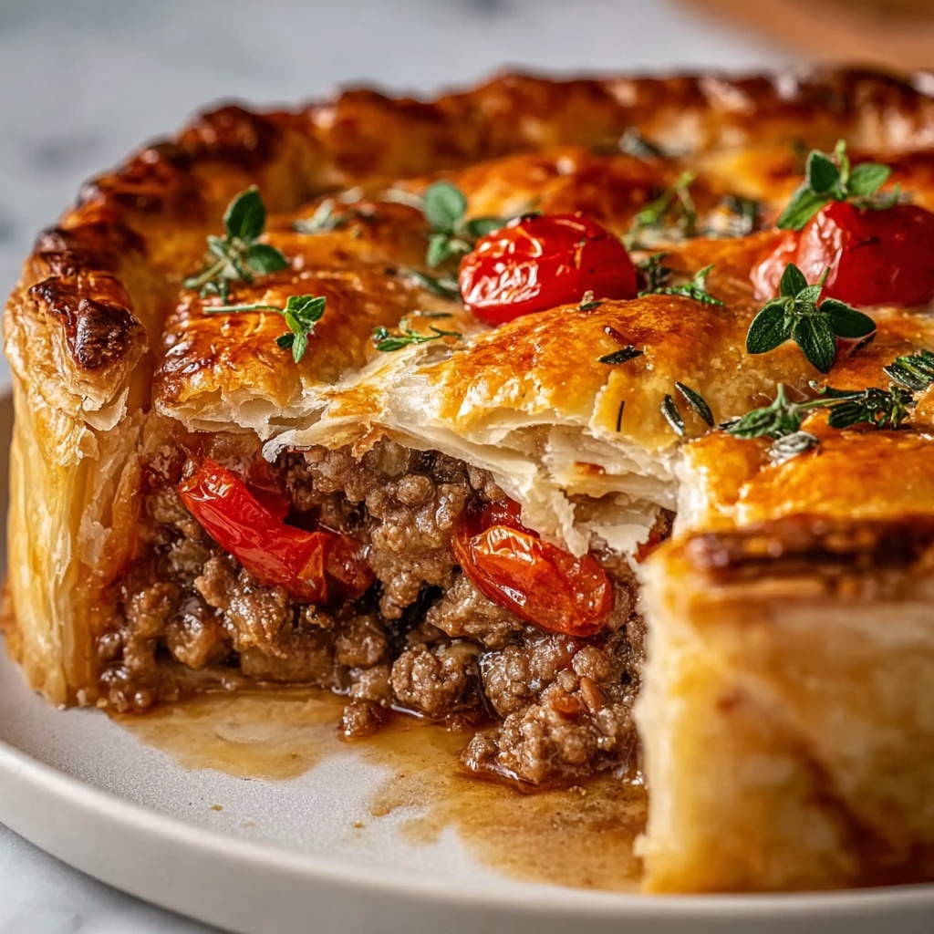 Three Meat Italian Pie Recipe - Recipe Image