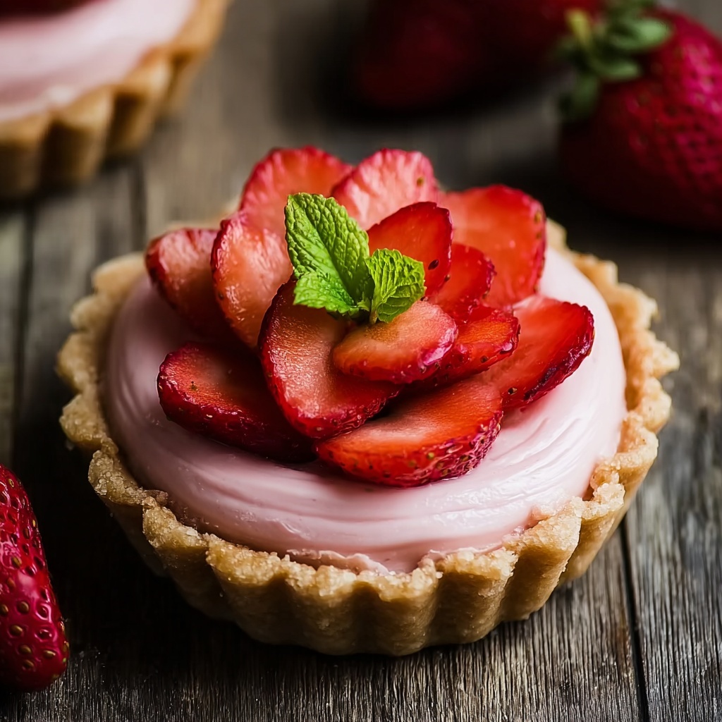 Strawberry Mousse Tartlets Recipe - Recipe Image
