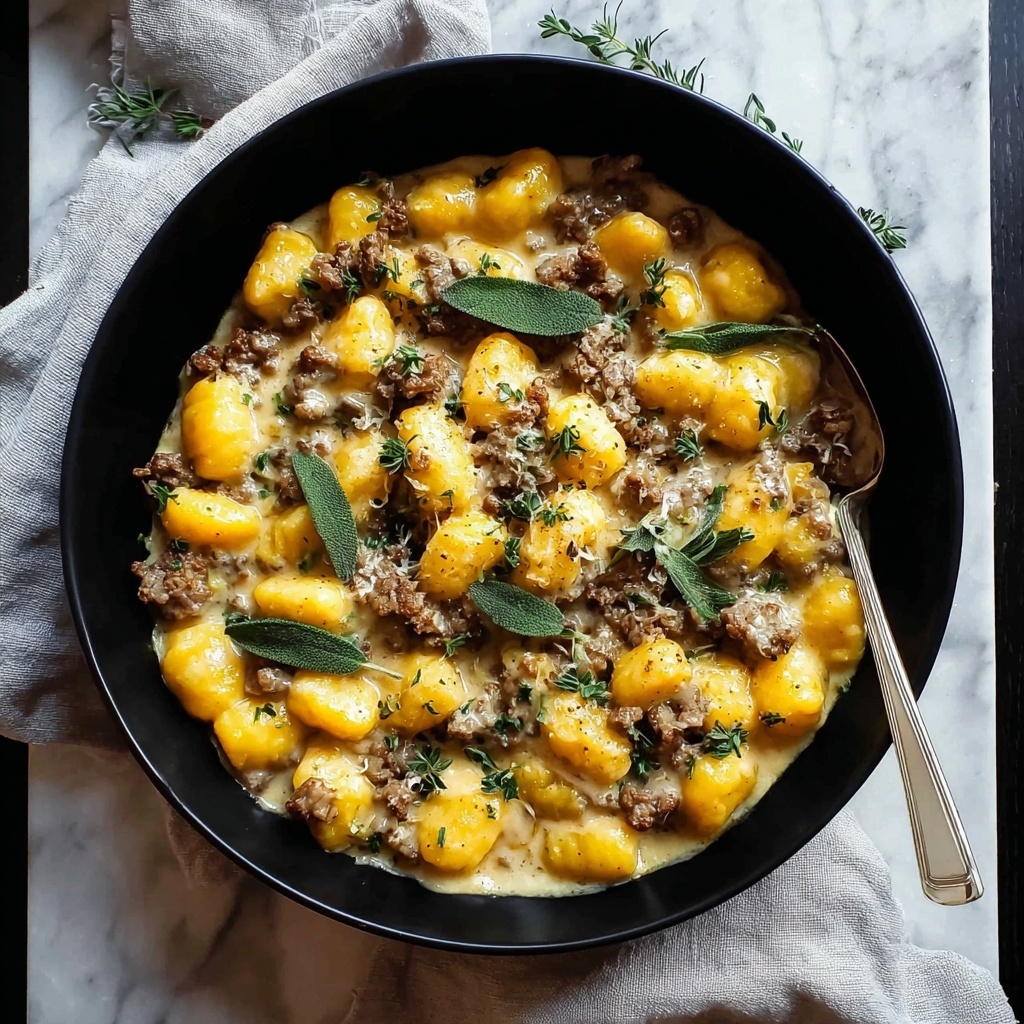 Creamy Butternut Squash Gnocchi with Sausage Recipe - Recipe Image