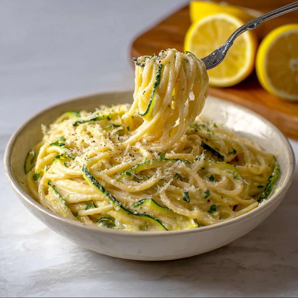 Creamy Lemon Zucchini Pasta Recipe - Recipe Image