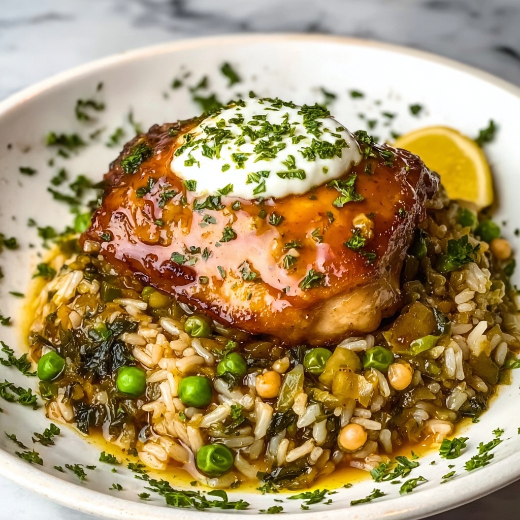 Air Fryer Greek Lemon Chicken and Rice Bake Recipe - Recipe Image