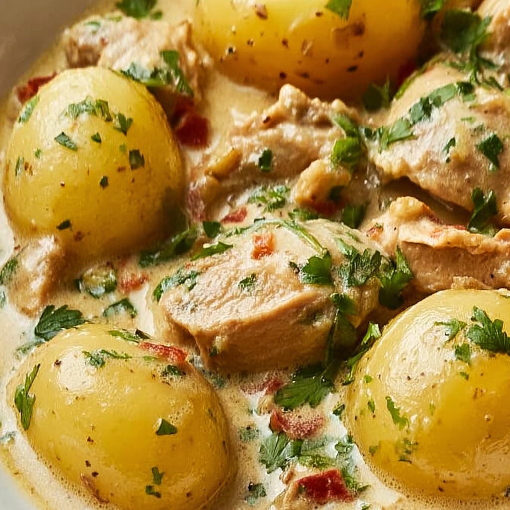 Italian Crockpot Chicken and Potatoes Recipe - Recipe Image