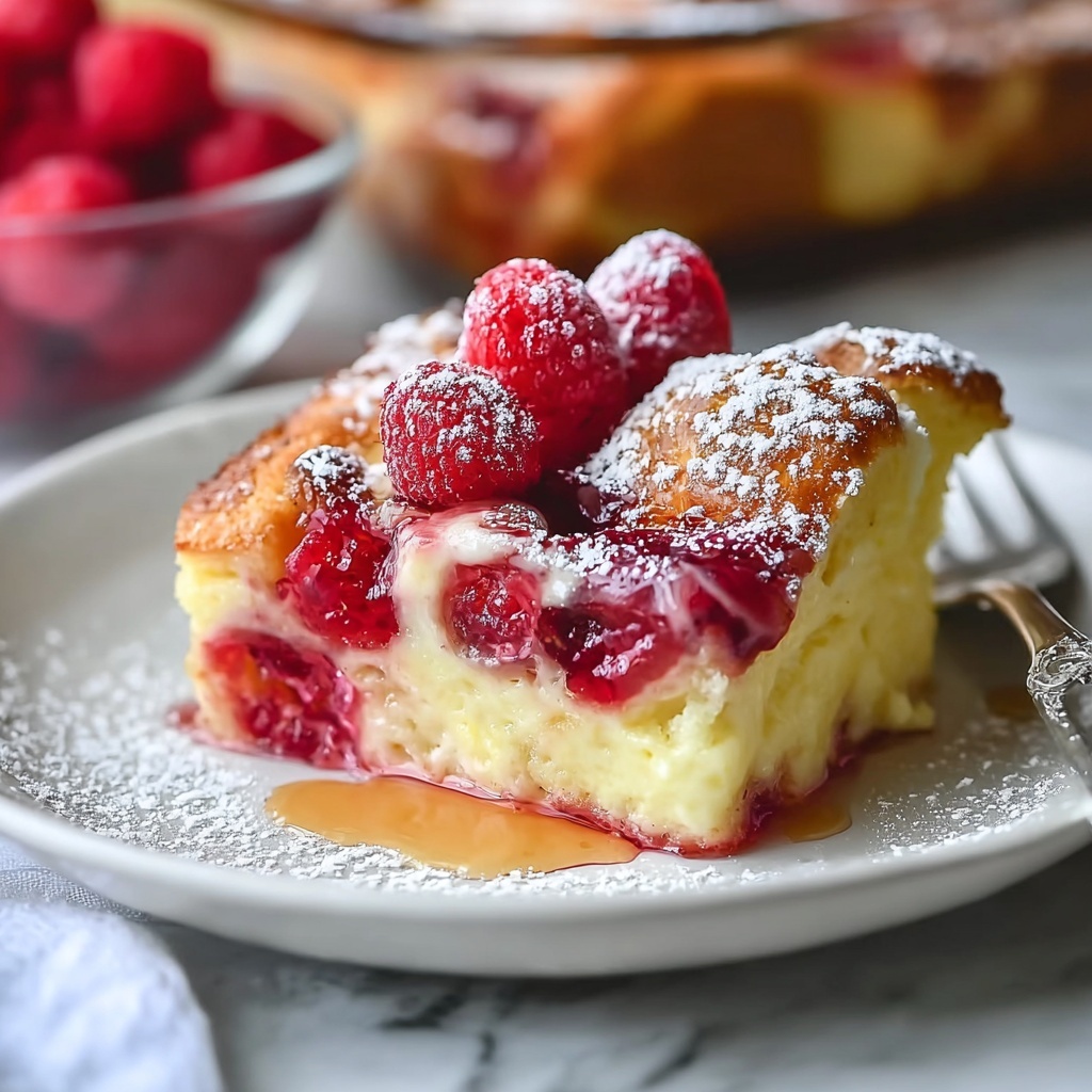 Raspberry Cheesecake French Toast Casserole Recipe - Recipe Image