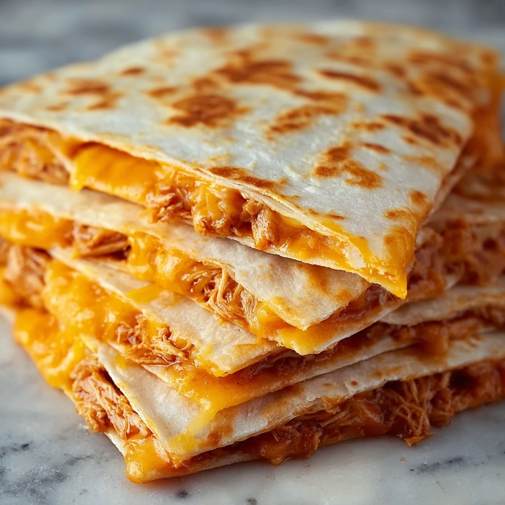 Cheesy Buffalo Ranch Chicken Quesadillas Recipe - Recipe Image