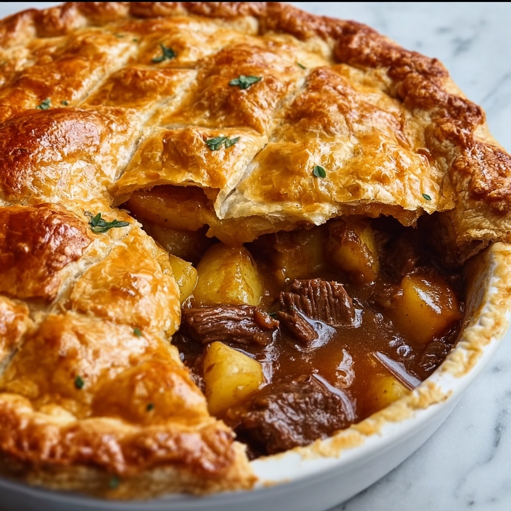 Rich and Tasty Slow-Cooked Steak Pie Recipe - Recipe Image