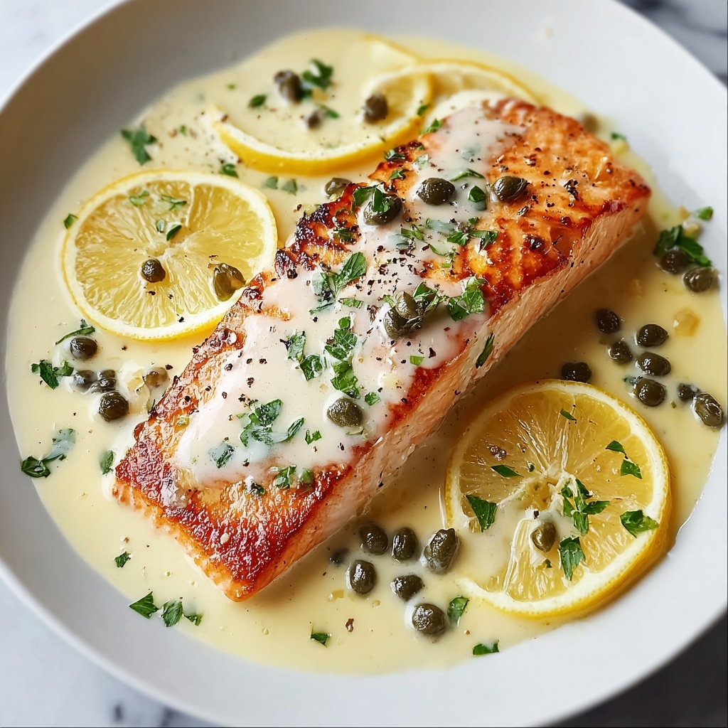 Creamy Salmon Piccata Recipe - Recipe Image