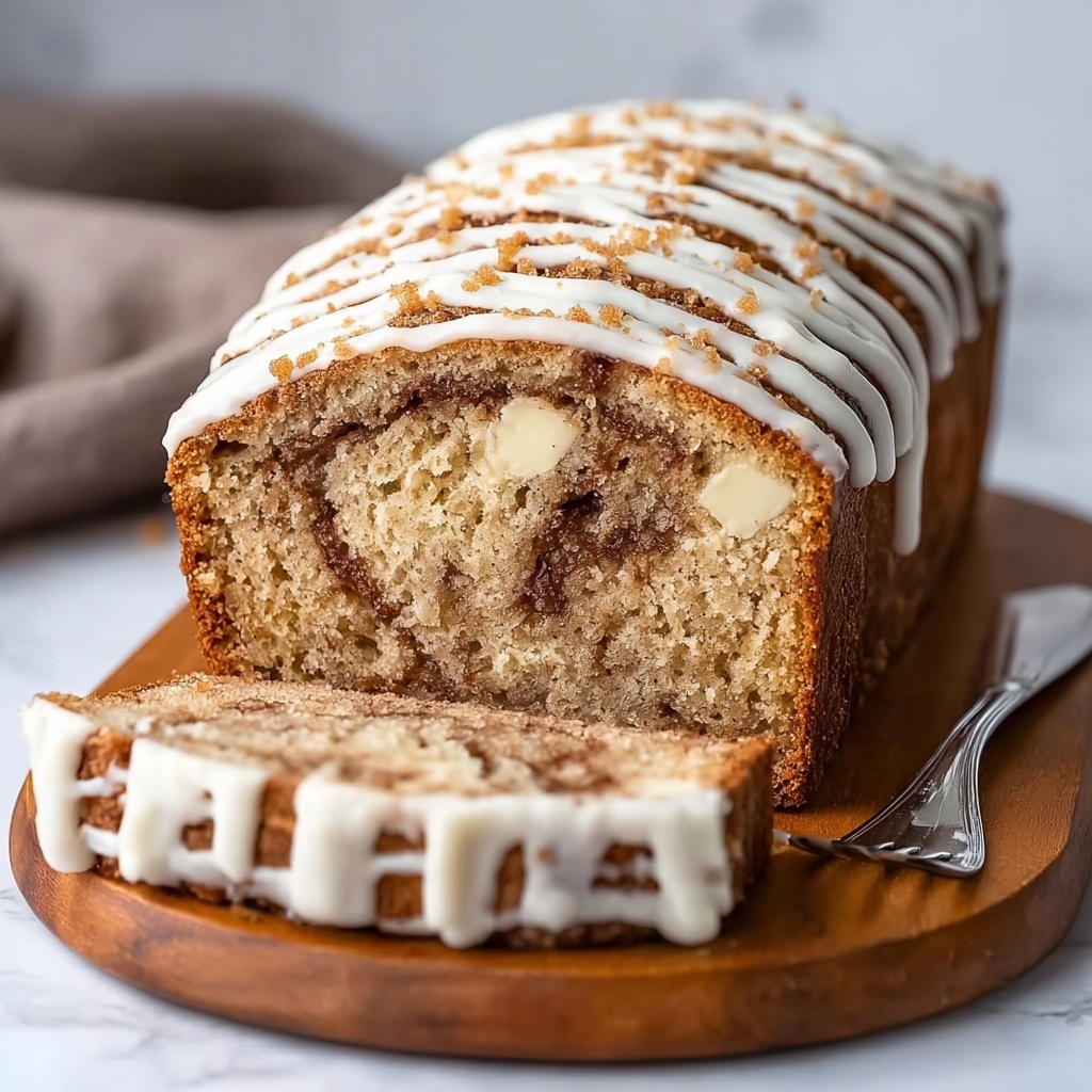 Cinnamon Swirl Cream Cheese Banana Bread Recipe - Recipe Image