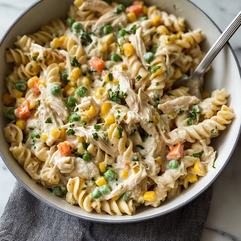 Chicken Pot Pie Pasta Recipe - Recipe Image