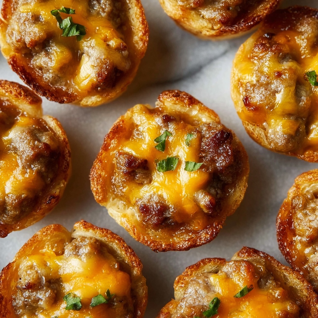 Sausage-Cheese Ball Biscuit Cups Recipe - Recipe Image