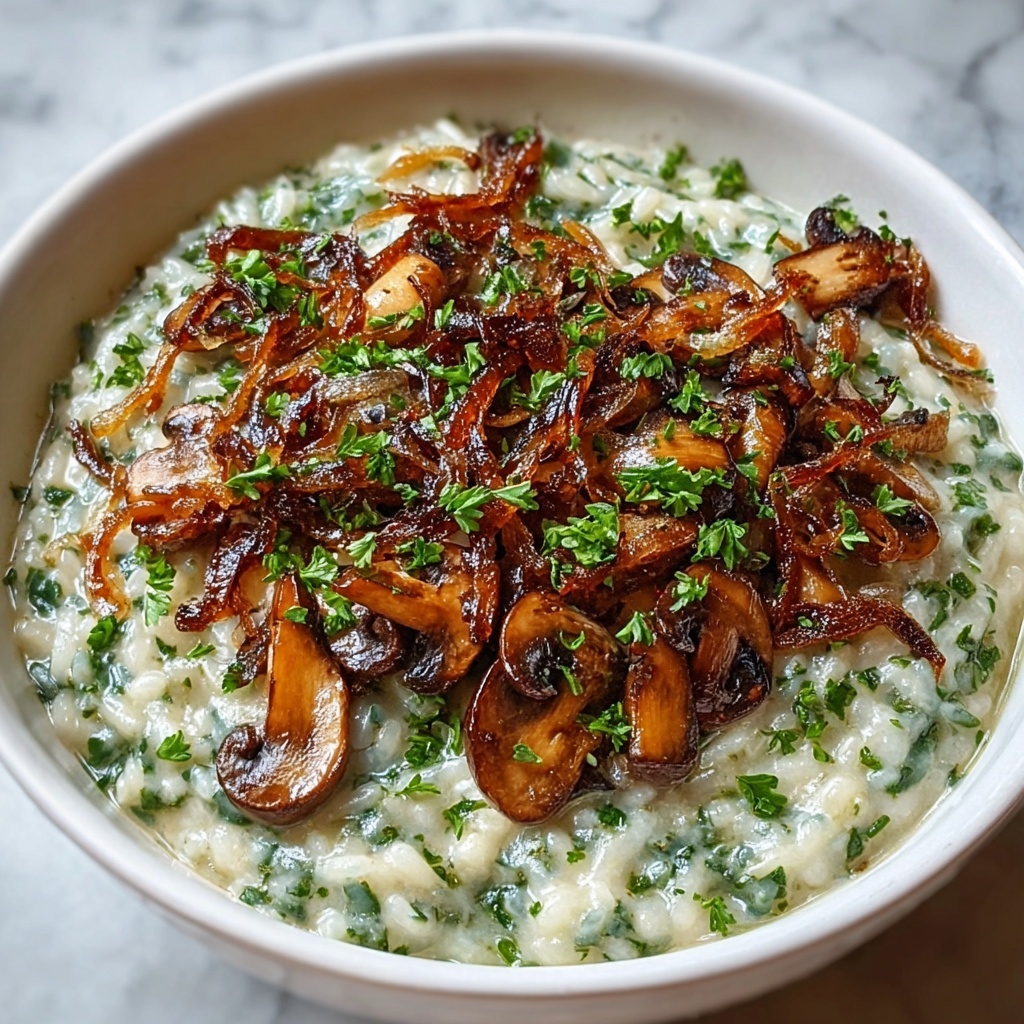 Caramelized Onion Mushroom Risotto Recipe - Recipe Image