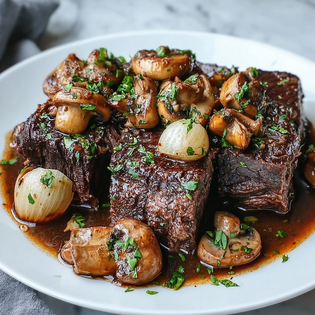 Wild Mushroom Beef Bourguignon Recipe - Recipe Image