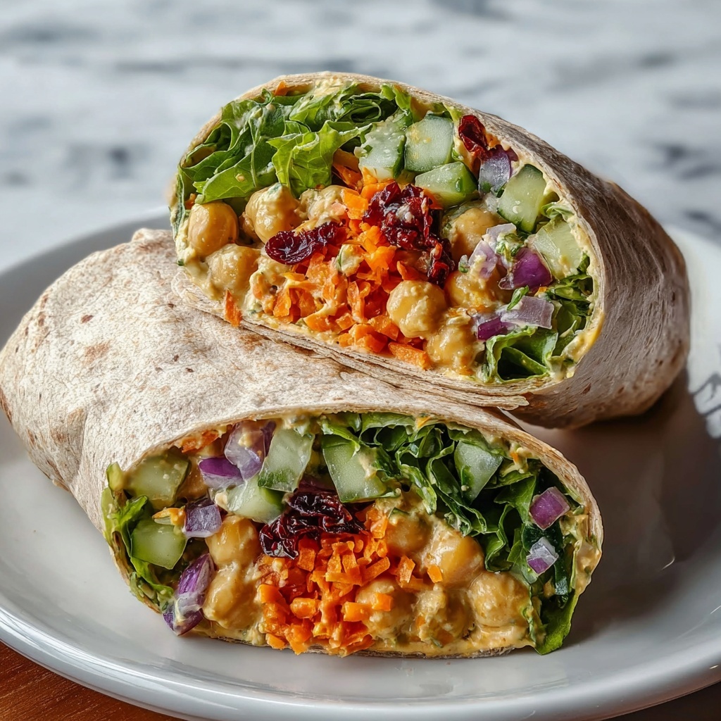 Vegan Creamy Sun-Dried Tomato Chickpea Wraps Recipe - Recipe Image