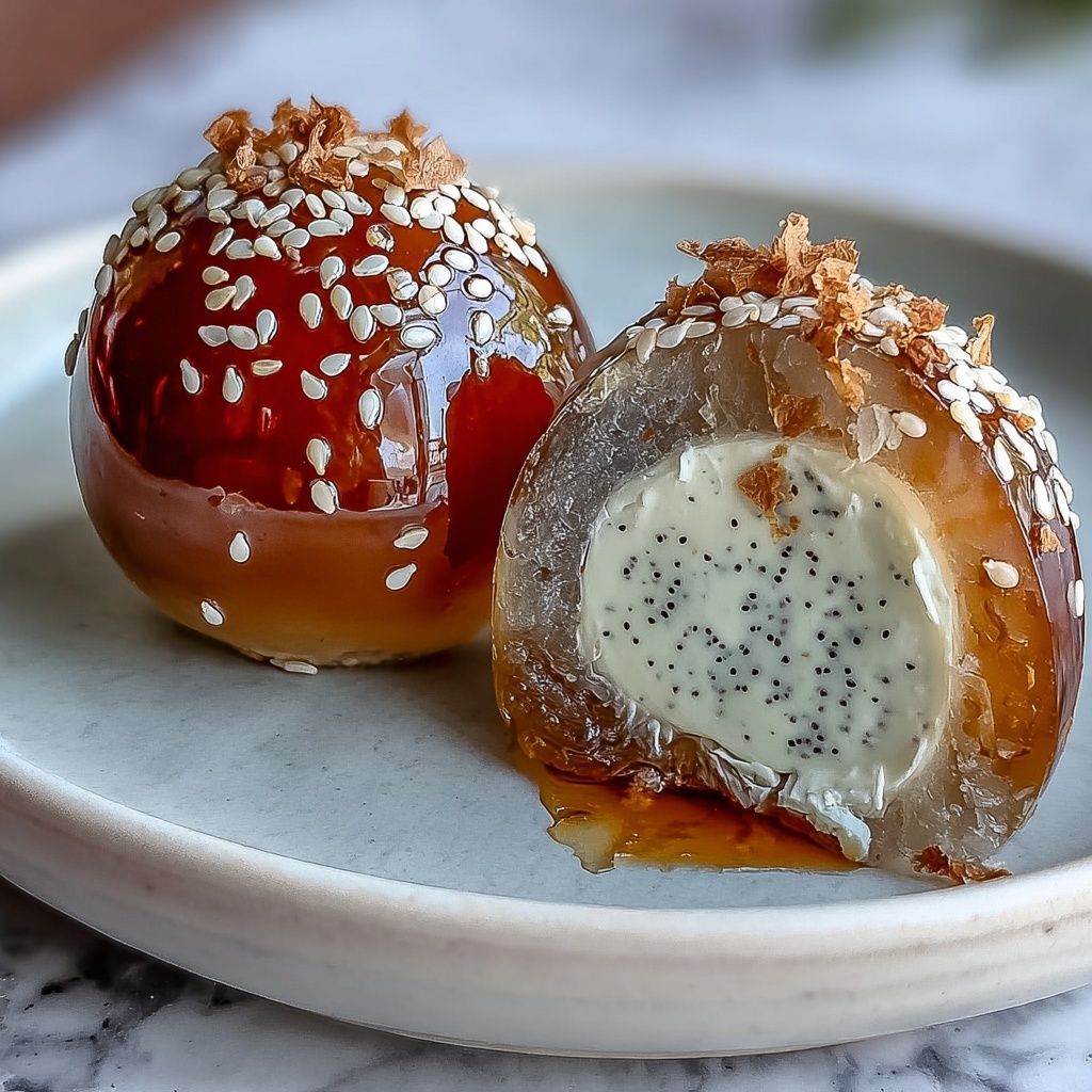 Black Sesame Mochi Ice Cream Recipe - Recipe Image