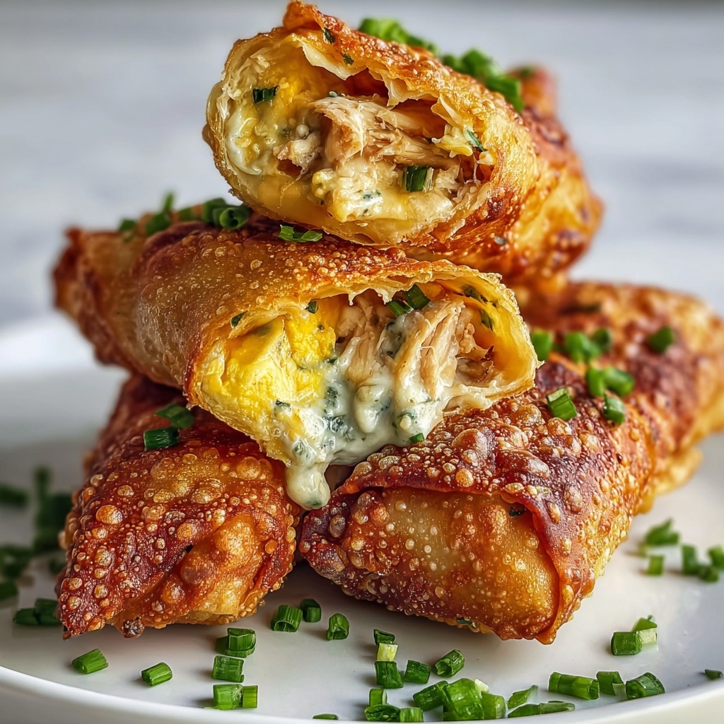 Buffalo Chicken Dip Egg Rolls Recipe - Recipe Image