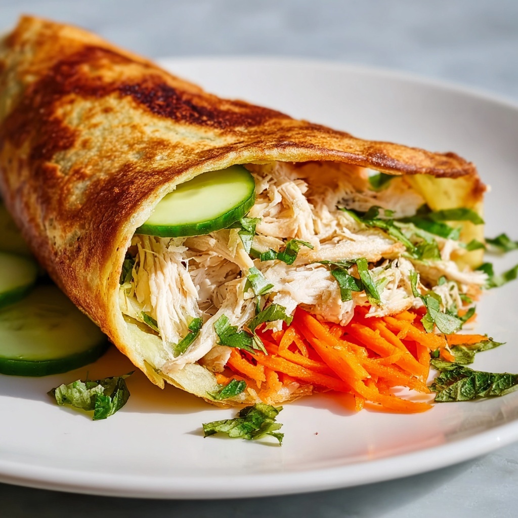 Garlicky Pulled Chicken Wraps Recipe - Recipe Image