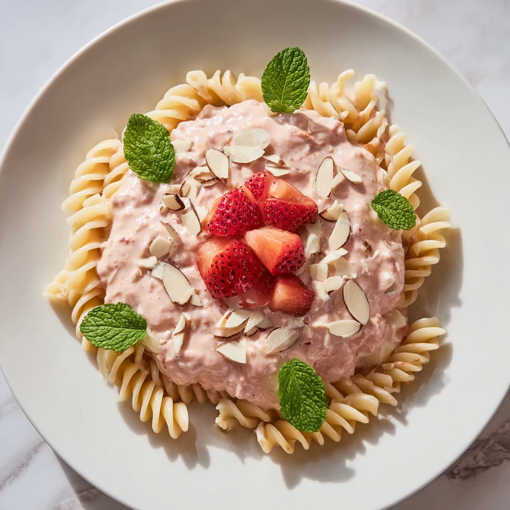 Sweet Strawberry Yogurt Pasta Recipe - Recipe Image