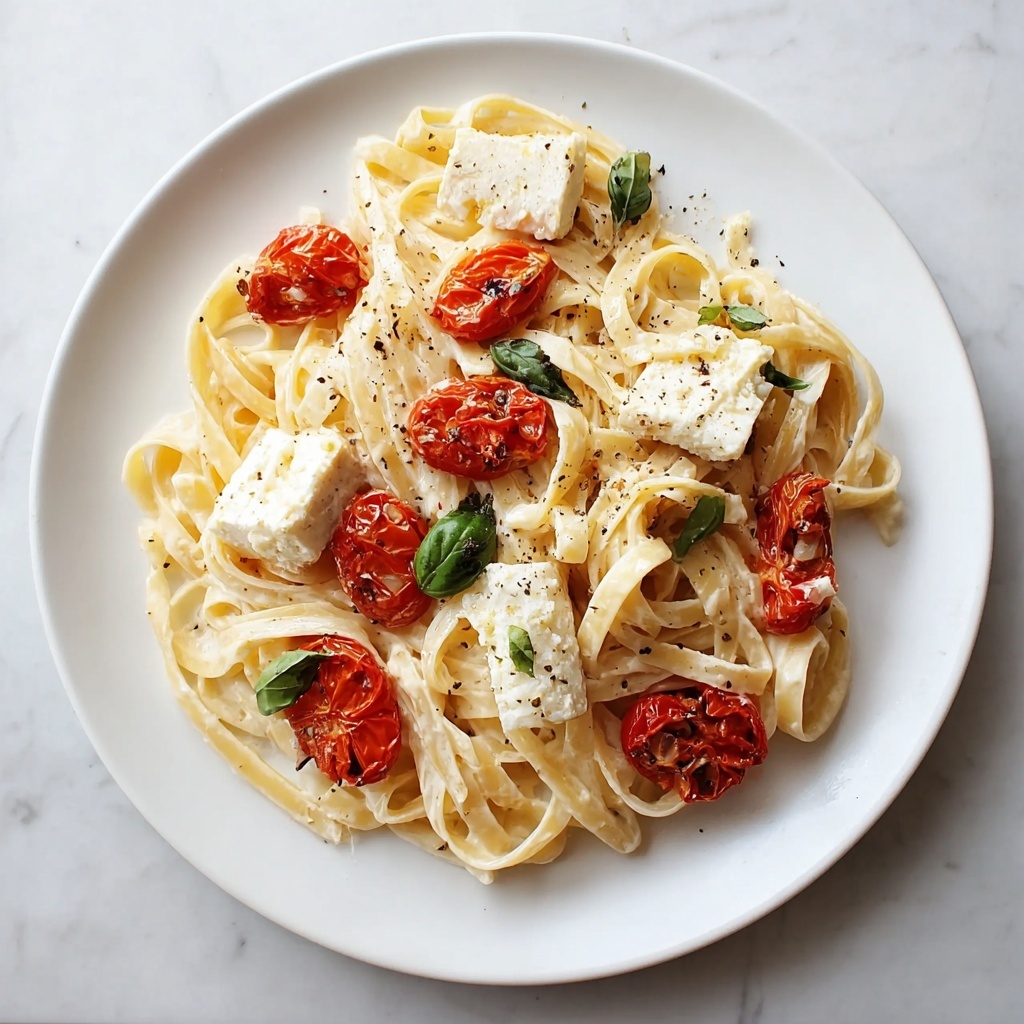 Baked Brie Pasta with Cherry Tomatoes and Basil Recipe - Recipe Image