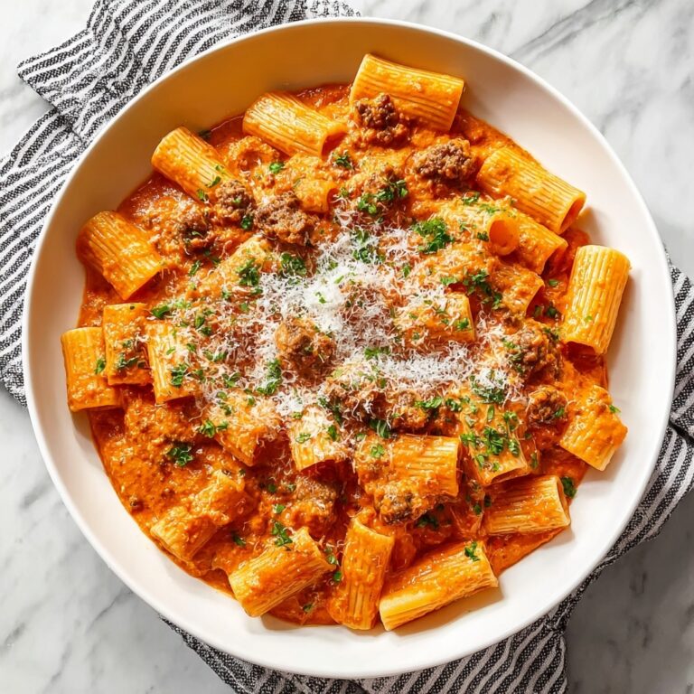 Creamy Sausage Rigatoni Pasta Recipe