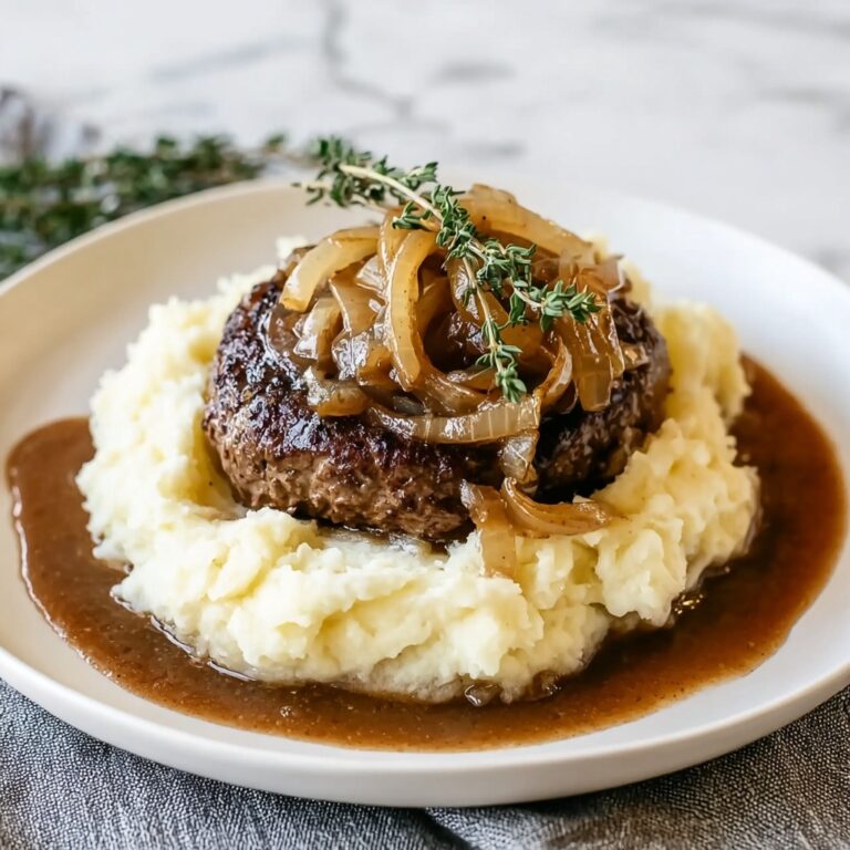 Hamburger Steak with Onions and Gravy Recipe