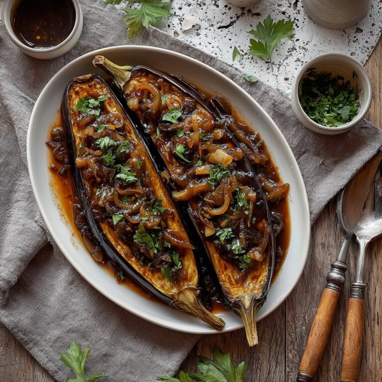 Sticky Garlic Eggplant Recipe