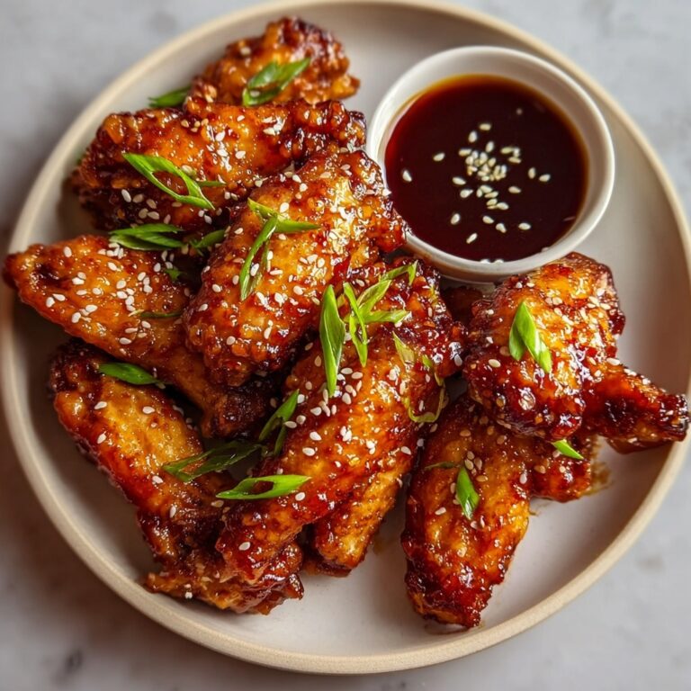 Sticky Honey Garlic Wings (Air Fryer) Recipe