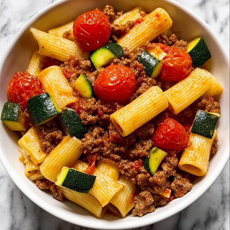 Rigatoni with Sausage, Tomatoes, and Zucchini Recipe