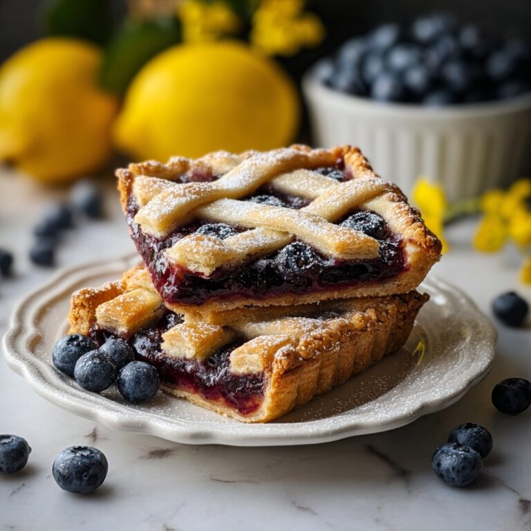 Blueberry Pie Bars with Lattice Top Recipe