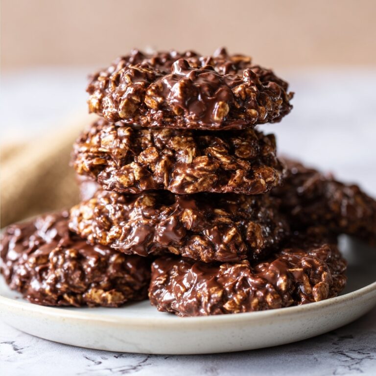 No-Bake Chocolate Peanut Butter Oat Cookies Recipe