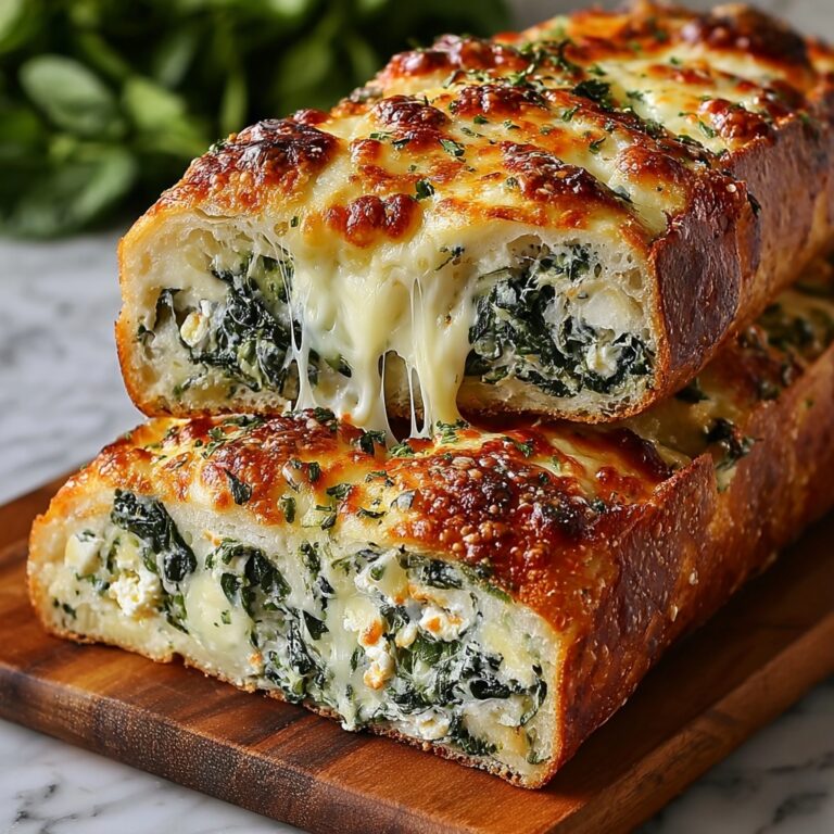 Cheesy Spinach Stuffed Bread Recipe