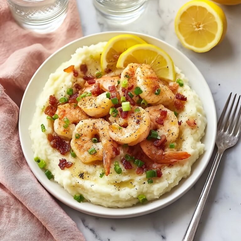 Low Carb Keto Shrimp and Cauliflower Grits Recipe