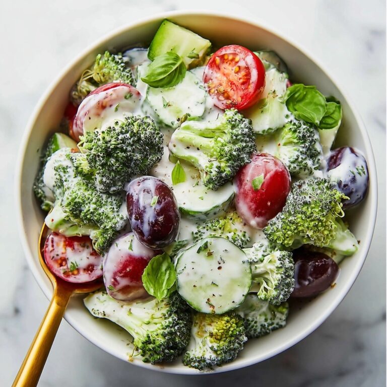 Greek Healthy Broccoli Salad with Cashew Lemon Dressing Recipe