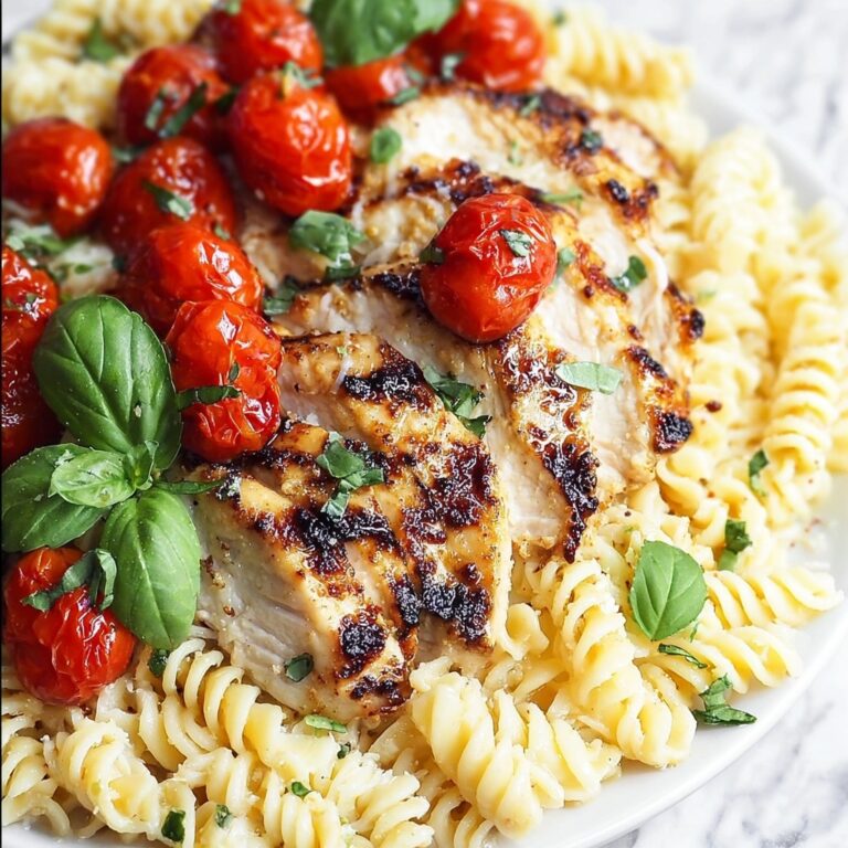 Tomato Basil Pasta with Balsamic Grilled Chicken Recipe