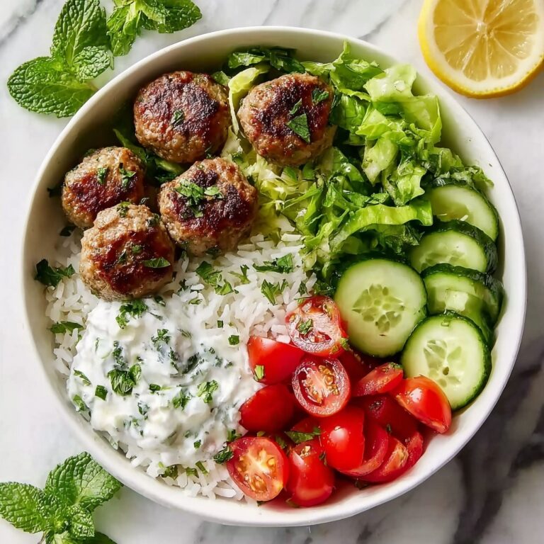 Greek Chicken Meatballs with Tzatziki and Fresh Salad Recipe