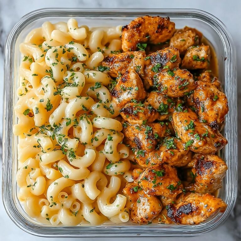 High Protein Honey Garlic Butter Chicken with Mac & Cheese Recipe