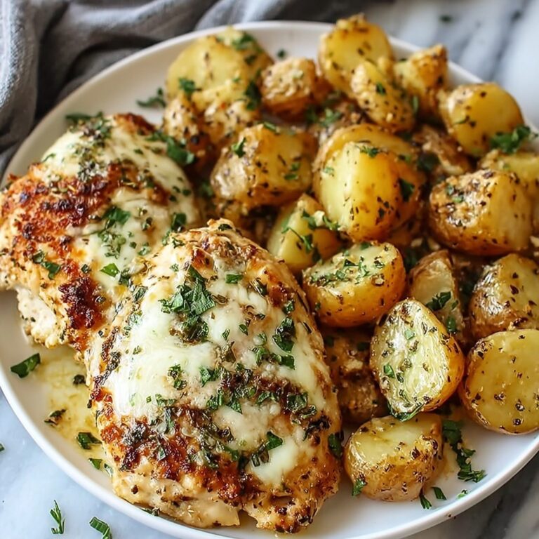 Garlic Parmesan Chicken and Potatoes Bake Recipe