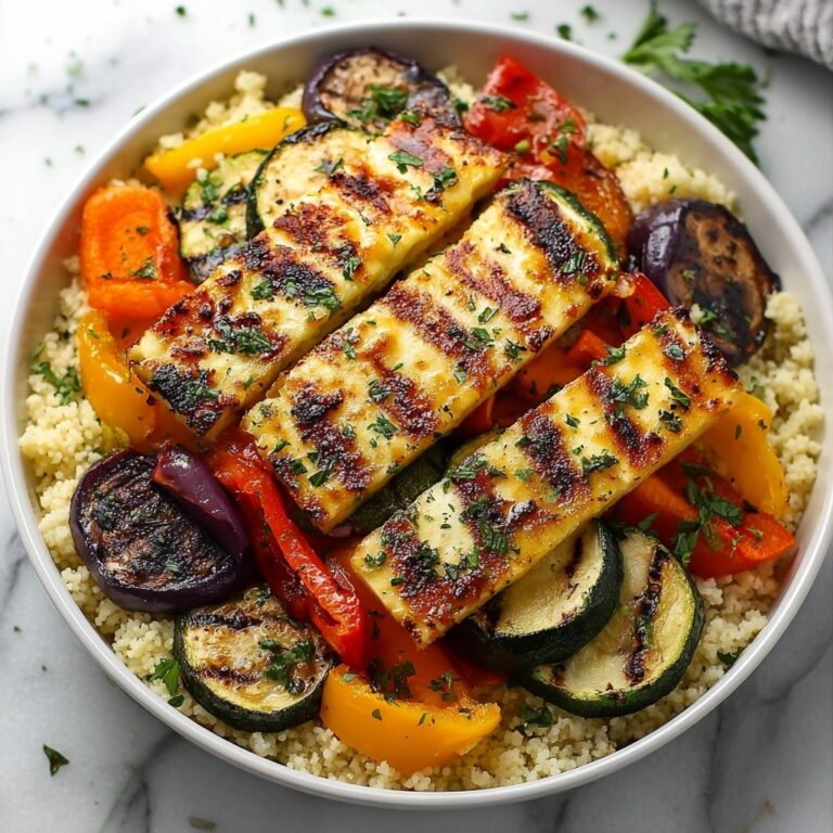 Griddled Vegetables and Halloumi with Couscous Recipe