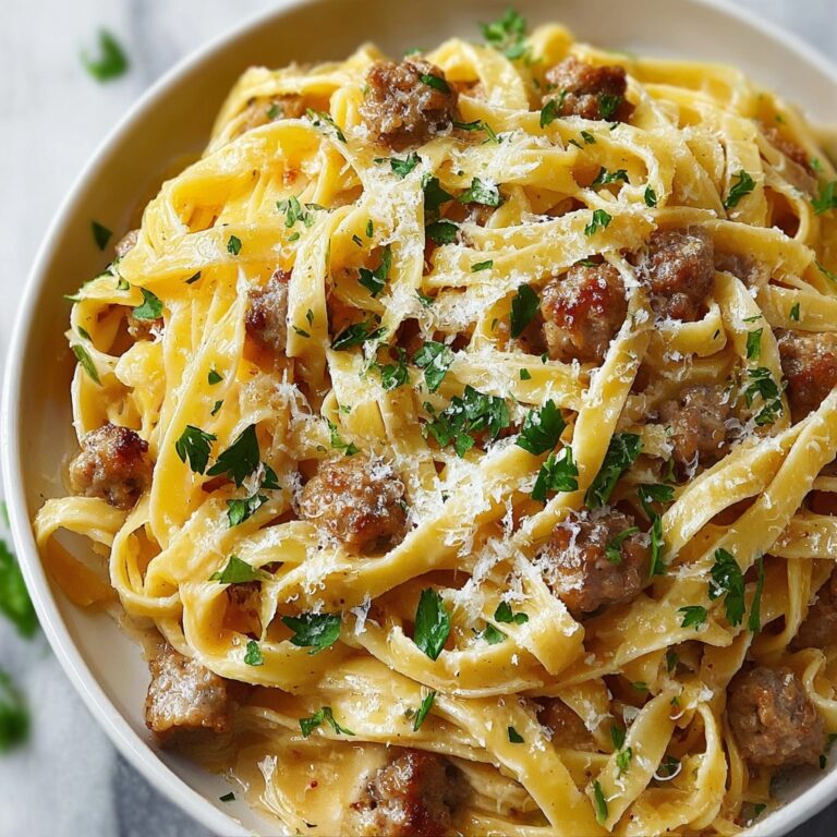 Creamy Italian Sausage Fettuccine Recipe