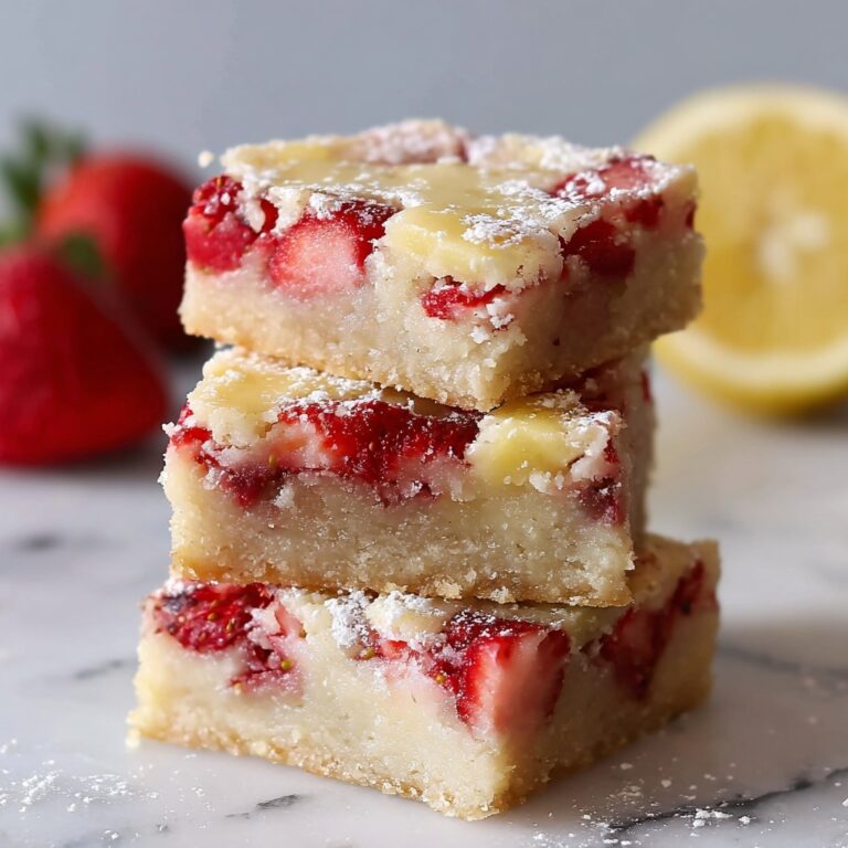 Strawberry Lemon Blondies Recipe