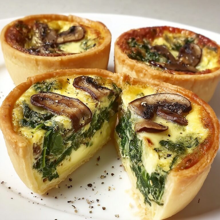 Spinach Mushroom Mini Quiches Recipe