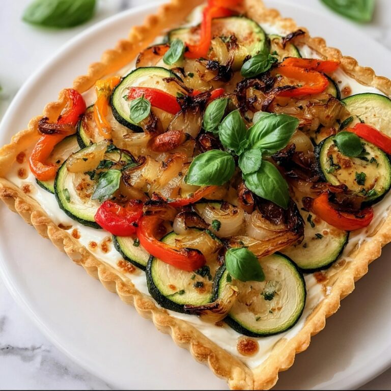 Roasted Veggie Tart Squares Recipe