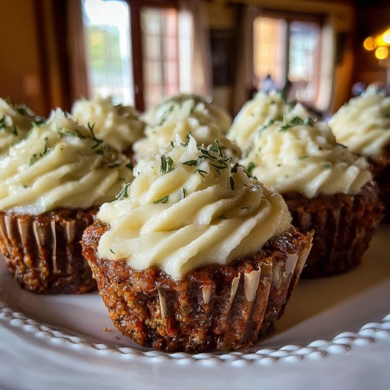 Comforting Meatloaf Cupcakes with Potato Frosting Delight Recipe