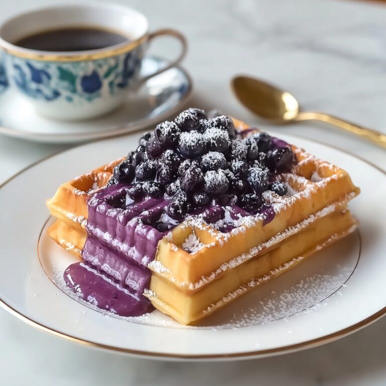 Delicious Ube Waffles with Macapuno Syrup Recipe