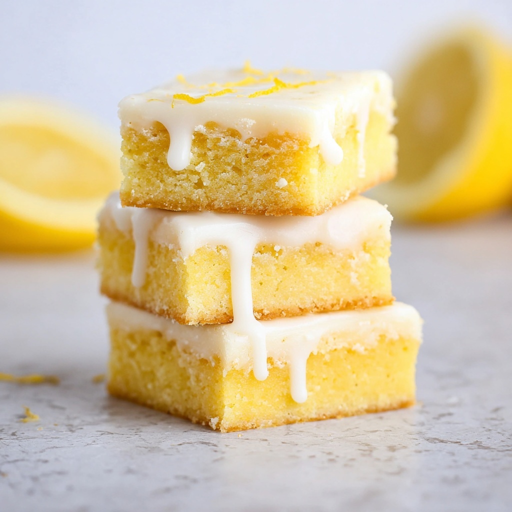 Glazed Lemon Brownies Recipe - Recipe Image
