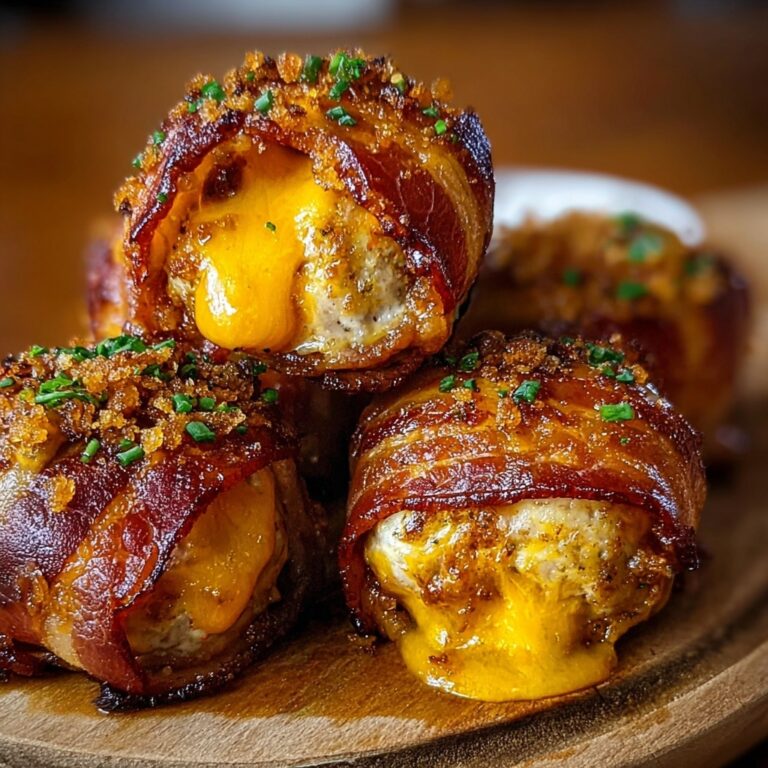 Cheddar-Stuffed BBQ Bacon Bombs Recipe