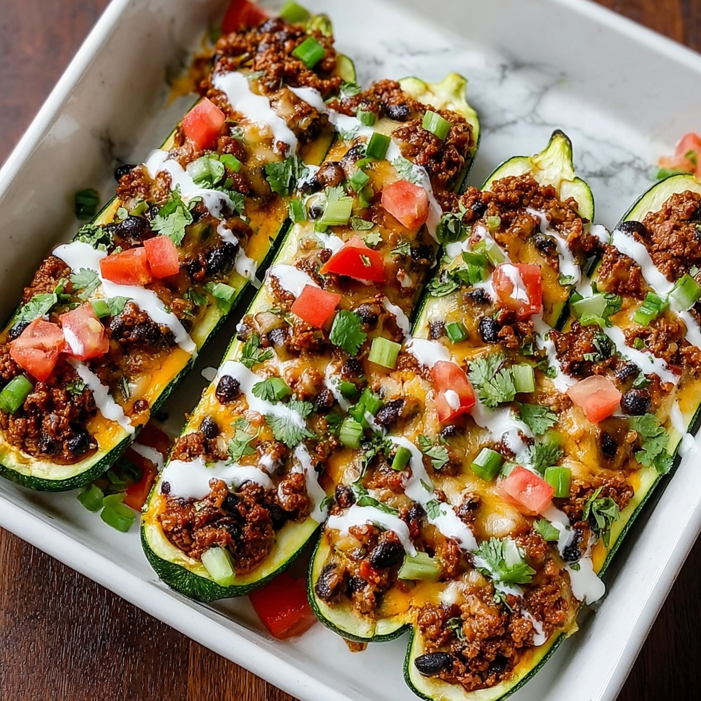 Meatless Zucchini Burrito Boats Recipe Packed with Fresh Flavors Recipe - Recipe Image