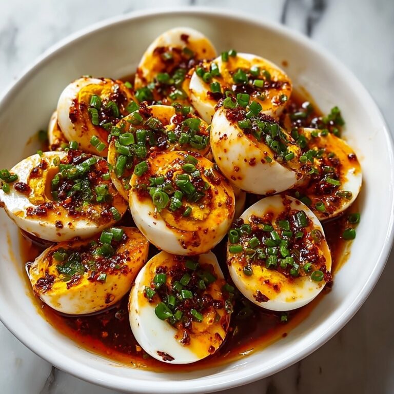 Spicy Chili Garlic Deviled Eggs with a Fiery Kick Recipe