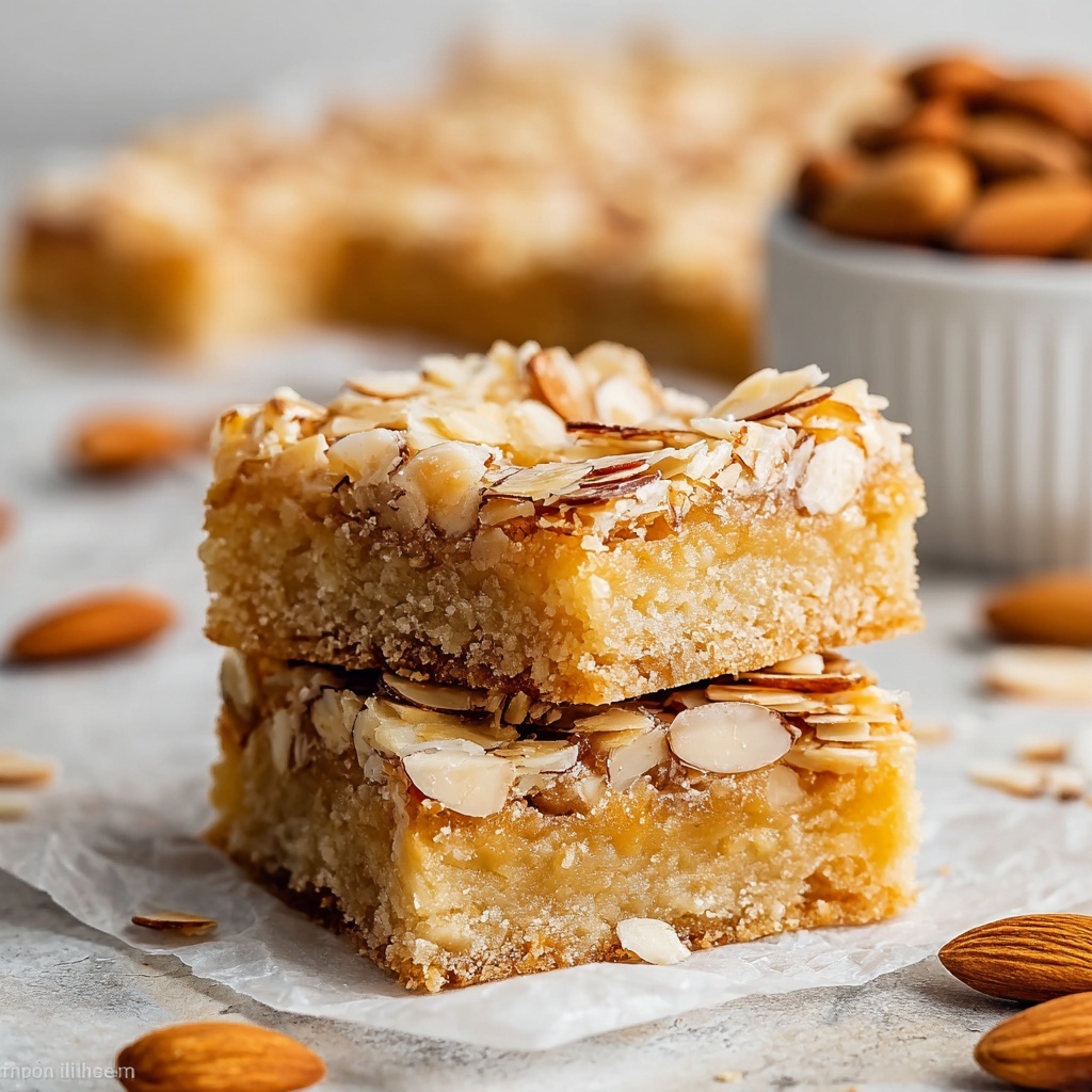Vegan Almond Croissant Cookie Bars Recipe - Recipe Image
